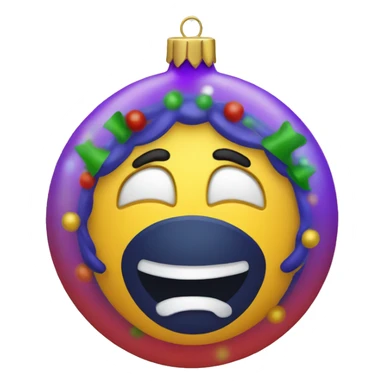 Smiling Christmas ornaments sticker