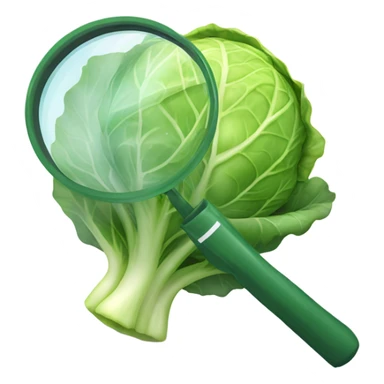 cabbage hold magnifying glass sticker