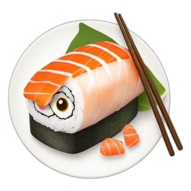 Sushi avec un poulet sticker