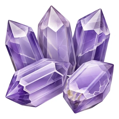 Pastel lavender banded Amethyst crystals sticker