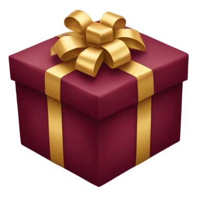 burgundy Christmas gifts under a tree sticker