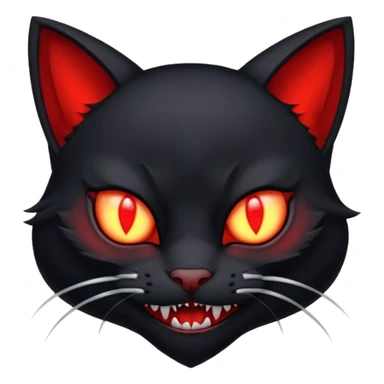  red vampire cat sticker