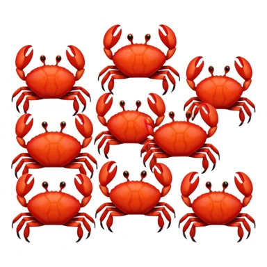 Daddy crabs and baby crabs sticker