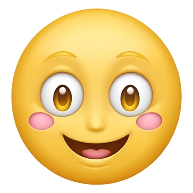 An emoji-style yellow face with a wide smile and two white heart-shaped eyes, expressing admiration or love sticker