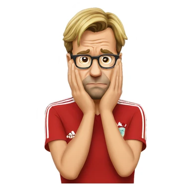 Jurgen Klopp facepalm emoji sticker