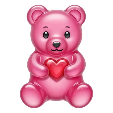 transparent pink gummy bear heart pink pastel  sticker