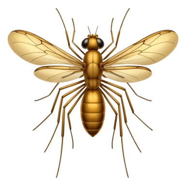 Amber-trapped mosquito sticker