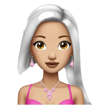 glamorous asian barbie  sticker