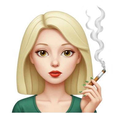 Girl smoking a blunt sticker