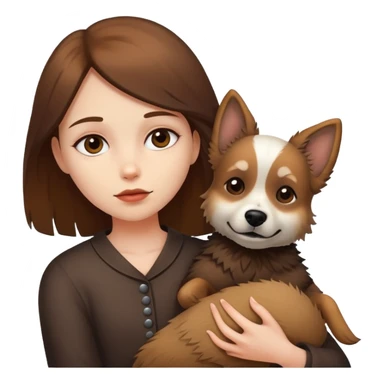 a girl with a dead dog sticker