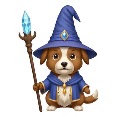 Dog wizard sticker