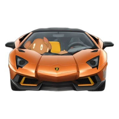 Goku driving an aventador sticker