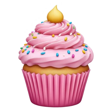 Cupcake with pink icing sticker