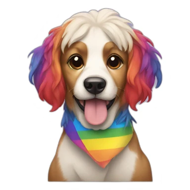 Gay pride dog sticker