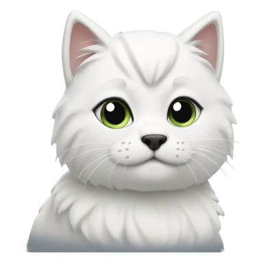 A Samojede with a Black and withe Cat  sticker