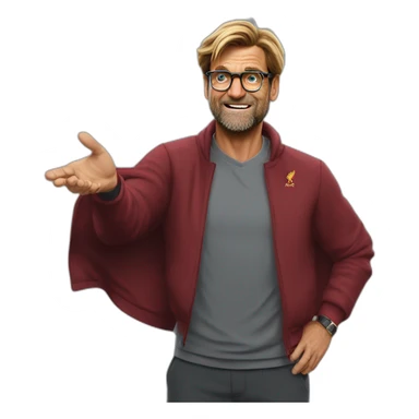 Jurgen Klopp shoulder shrug don't know sticker