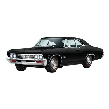 black 1967 Chevy Impala 4 door  sticker