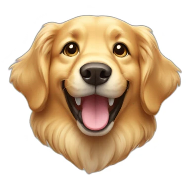 Golden retriever with big smile sticker