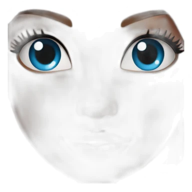 Barbie brune yeux bleus sticker