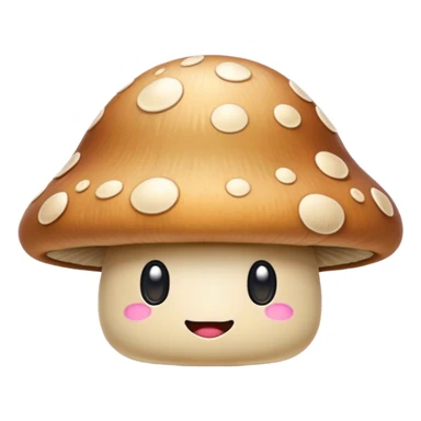 Skin colored mushroom wearing a hat sticker