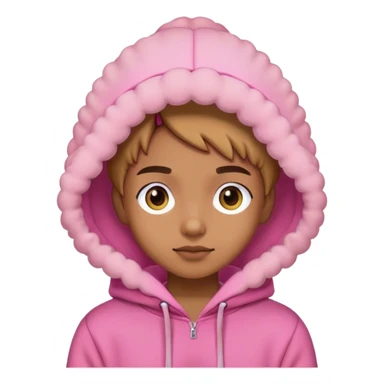 pink palm puff hoodie sticker