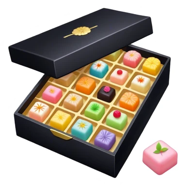 Black box of wagashi sticker