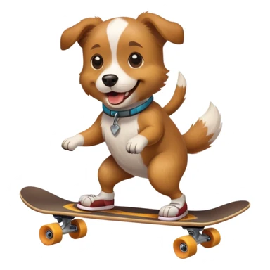 dog on a skateboard sticker