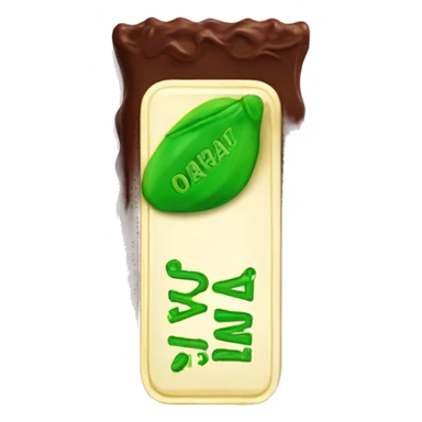 A bar of Dubai chocolate filled with Green pistachio cream sticker