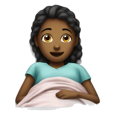 girl laying in hospital bed after surgery sticker