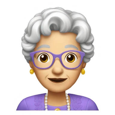 Granny with coctail sticker