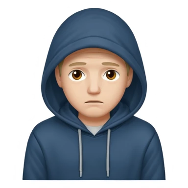 men with hoodie sad sticker
