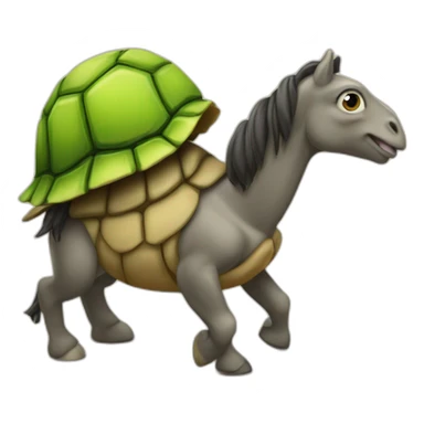 Cheval sur une tortue sticker