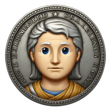 Ancient coin usa,silver sticker