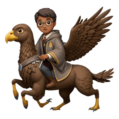 harry potter riding buckbeak sticker