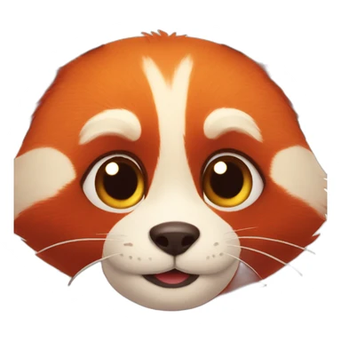 Red panda friend with a red cat sticker