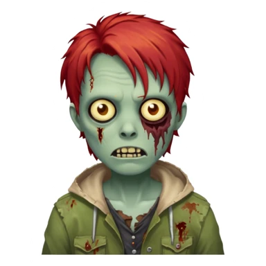 Zombie ponda red hair  sticker