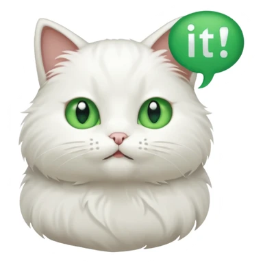cat with speech bubble saying  "i hate it here" sticker