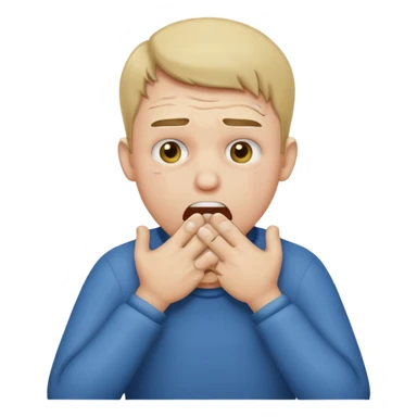 guy choking himself with two hands looks like emoji  sticker
