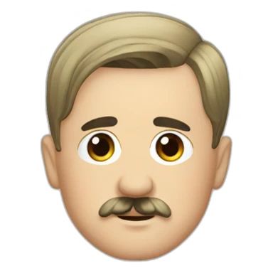 Adolf Hitler's hair cut sticker