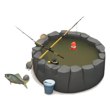 Fishing at the pothole sticker