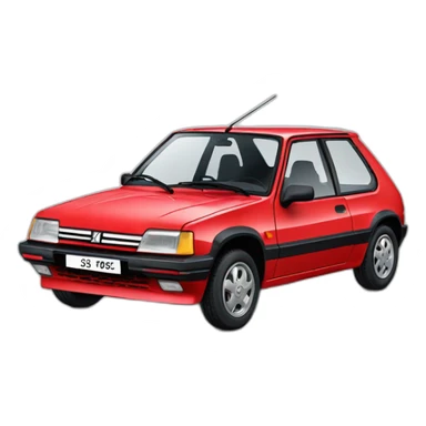 Peugeot 205 rouge sticker