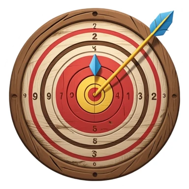 target with an arrow in the center sticker