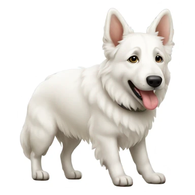 three white shepherds sticker