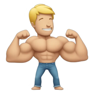 muscle imbalance in the arms with one arm smaller than the other sticker