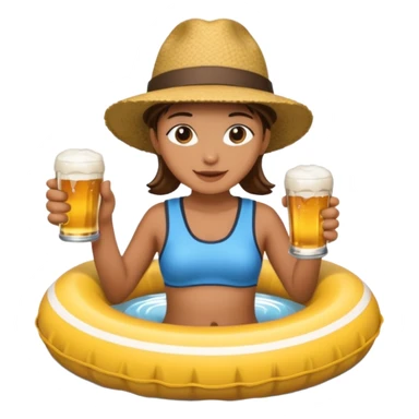 river tubing with a beer sticker
