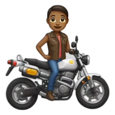Un kebabe qui est sur une moto sticker