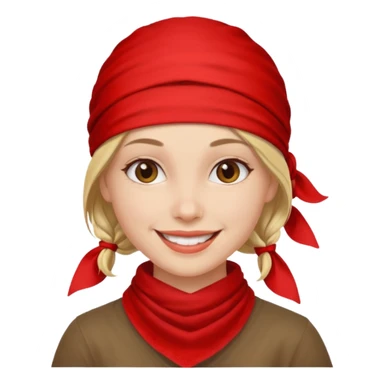 woman with wearing red bandana sticker
