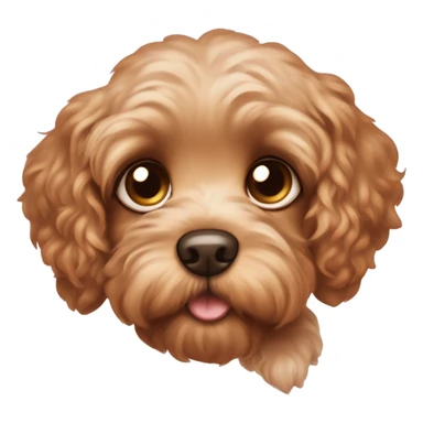 •	Puppy Eyes Emoji: Your Cavapoo looking up with big, heart-melting eyes. Maybe add sparkles or tiny hearts around the eyes to show how cute they are ( the color of do should be brown   sticker