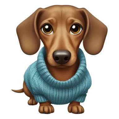 dachshund in a sweater sticker