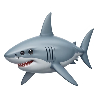 Shark with star eyes sticker